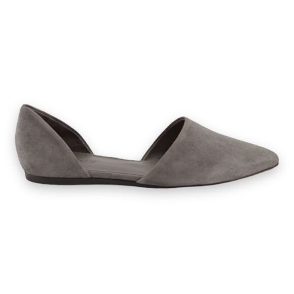 Vince Nina Two-Piece Suede Skimmer in Graphite - Picture 1 of 4